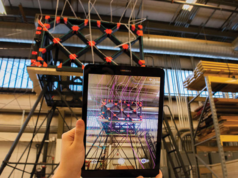 Using Hololens application students can visualize their designs using tablets and smart phones 