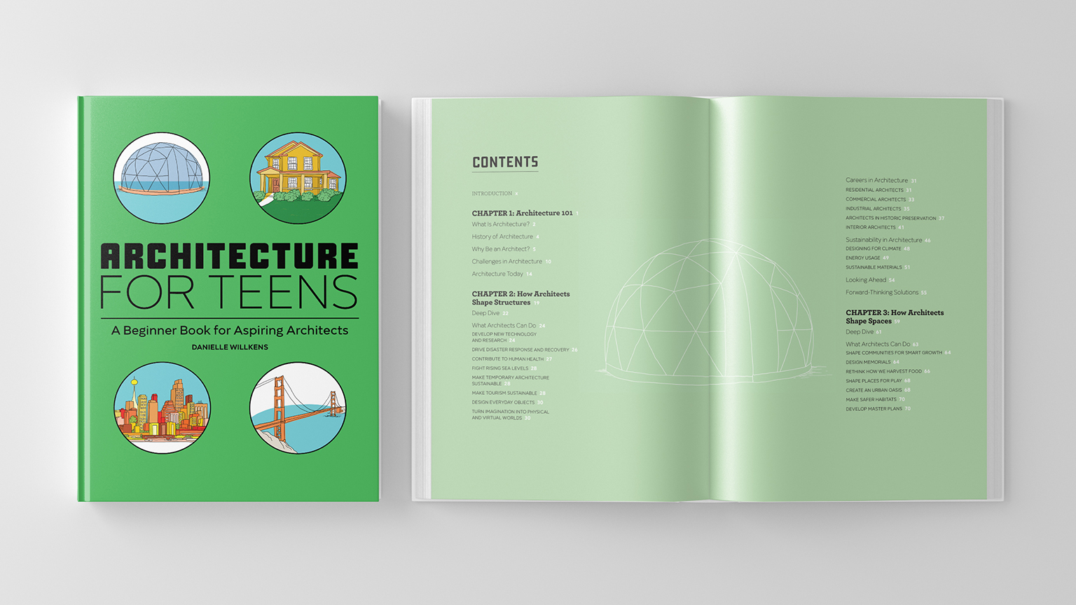 Front Cover and Table of Contents for Architecture for Teens