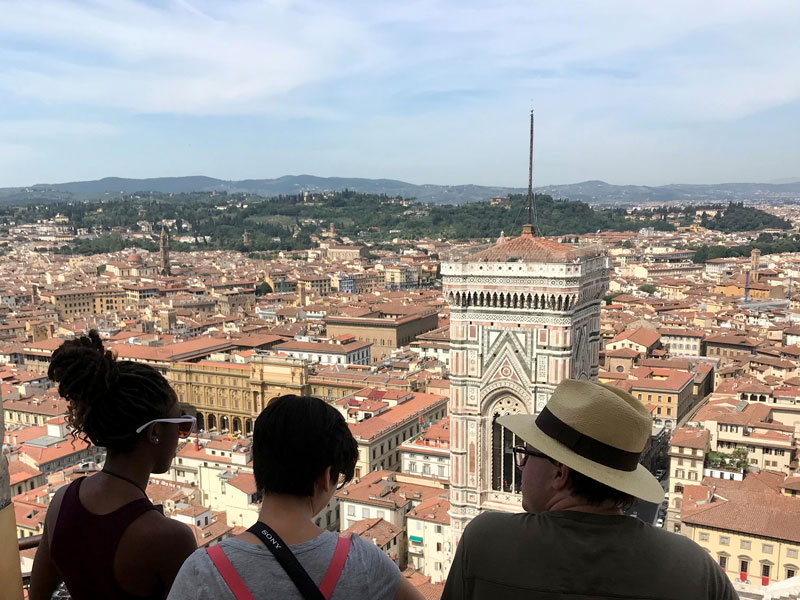 view of Florence from the bell tower of the Duomo