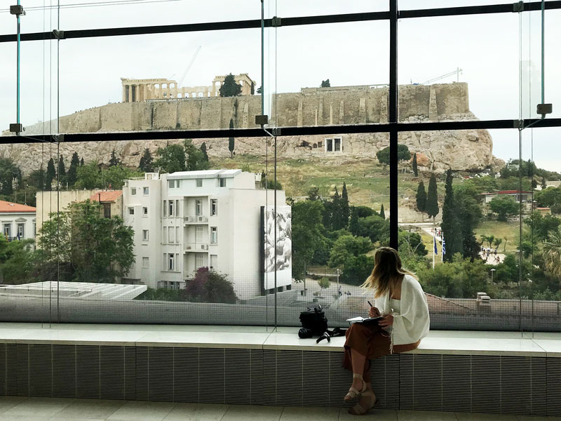 Acropolis view from new Acropolis Museum