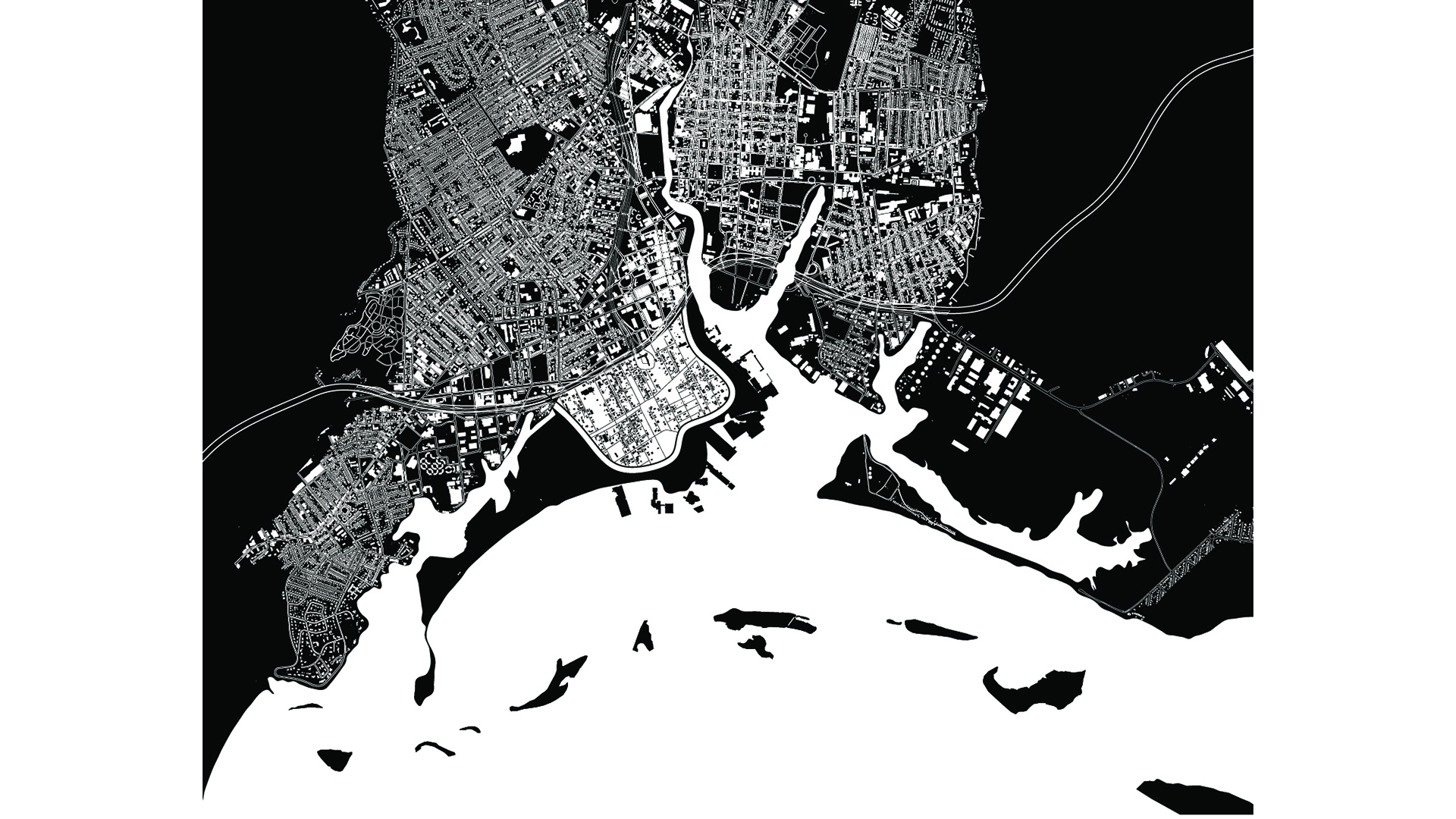 Figure-ground map of a city