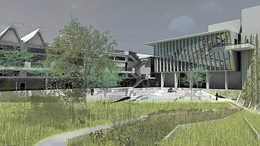 exterior rendering of the UGA CED Phase 2 project