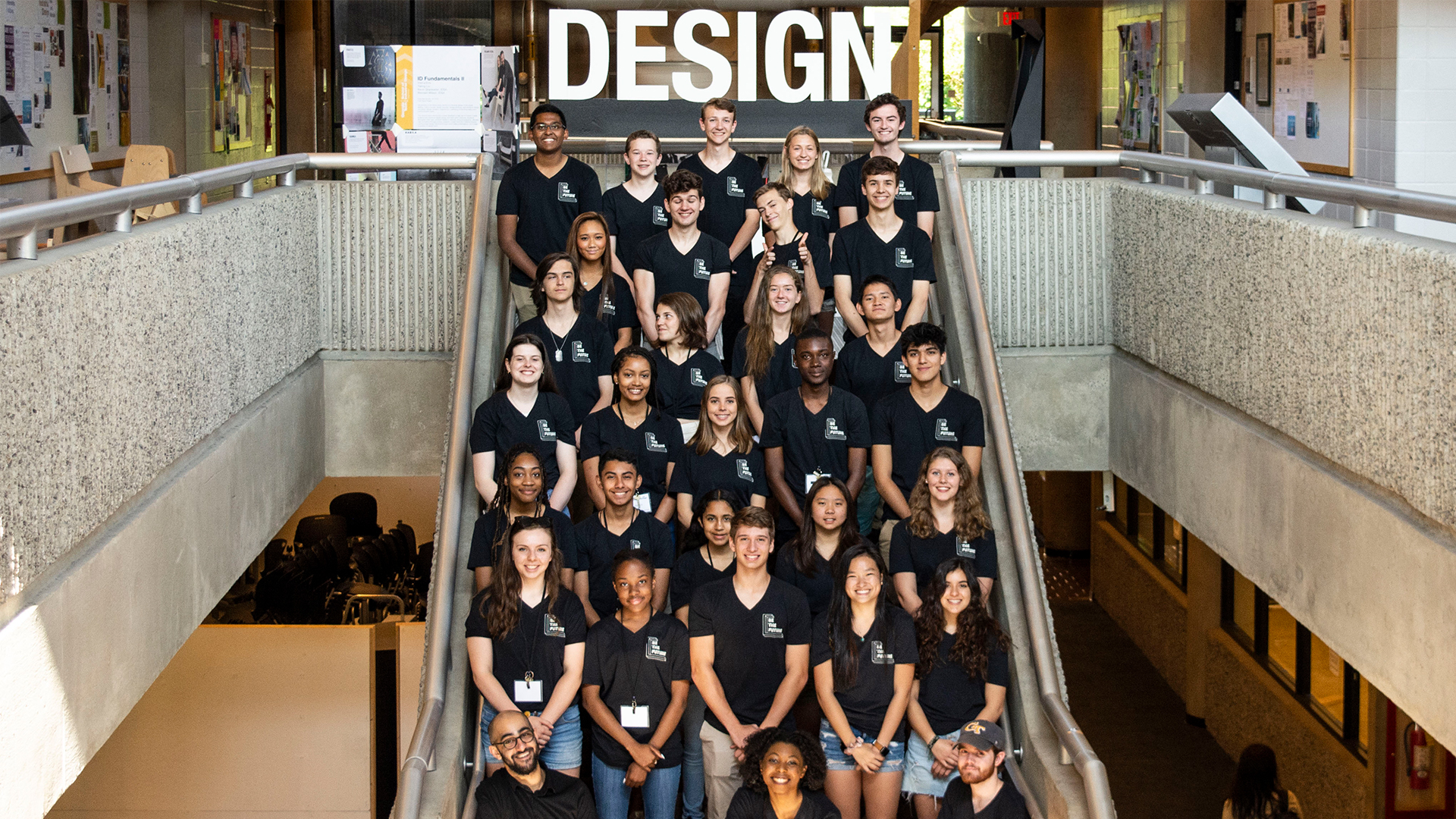 Group photo of students attending the Pre-College Architecture Program