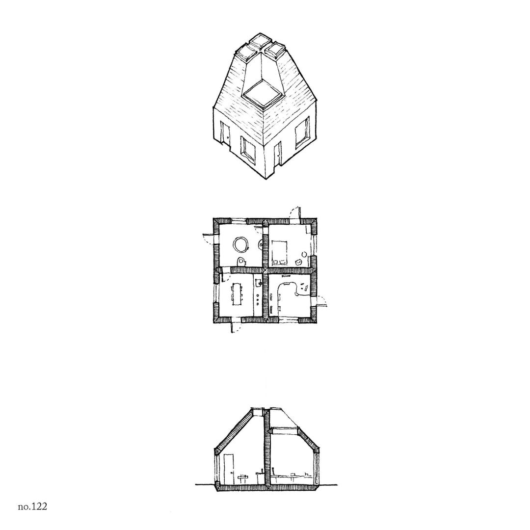 Line drawings of a house