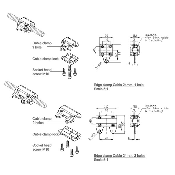 Diagram of the clamps fabricated specifically for Path of Progress