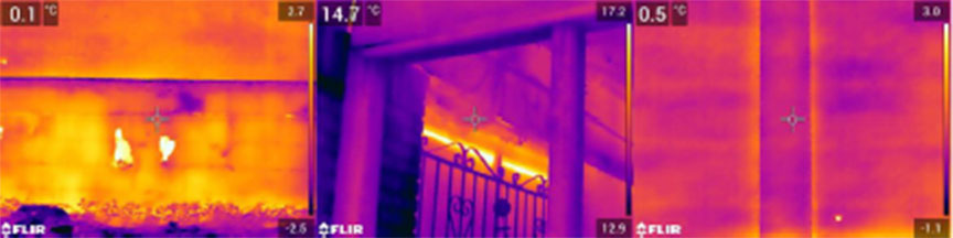 Heat images of houses in Grove Park