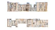 Two photo-collaged facades of Renwick Ruin